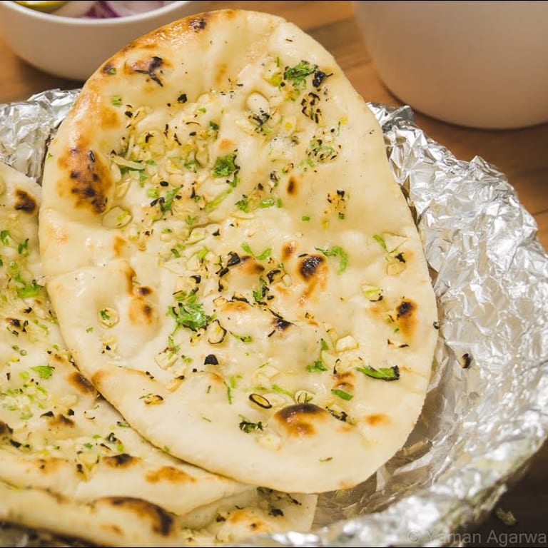 Delicious Garlic Naan Awaits