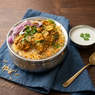 Parchi Mirchi Paneer Biryani